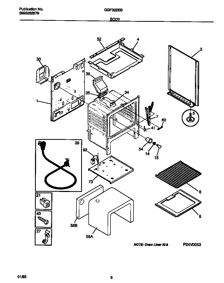 Gibson GGF322BBWB body diagram