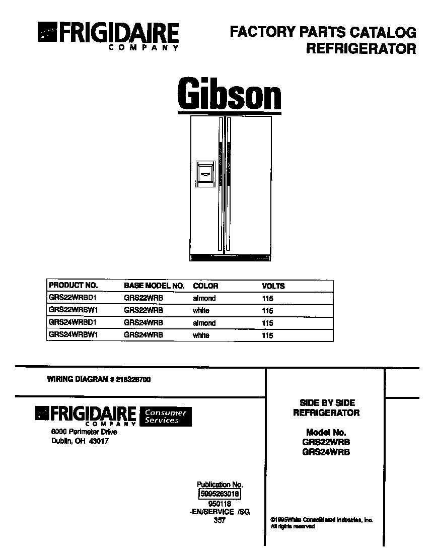 Gibson GRS22WRBD1 cover diagram