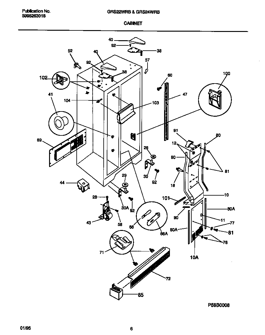 Gibson GRS22WRBD1 cabinet diagram