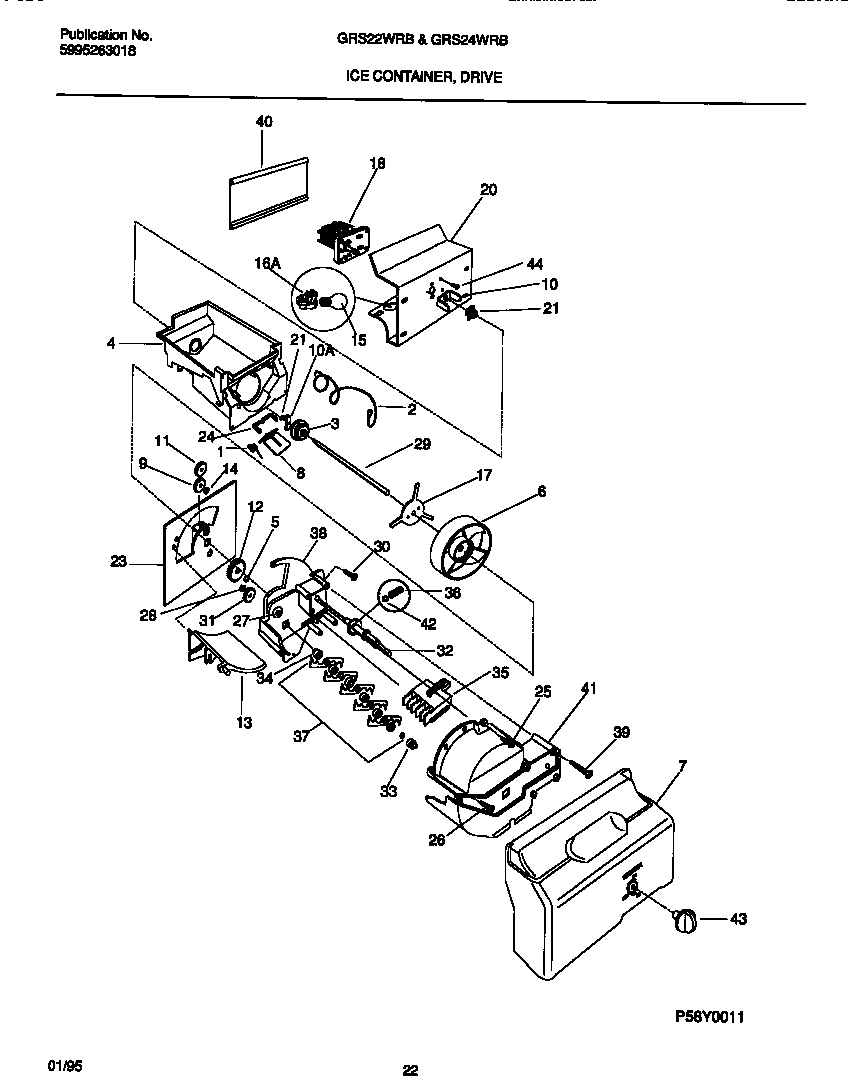 Gibson GRS22WRBD1 ice container, drive diagram