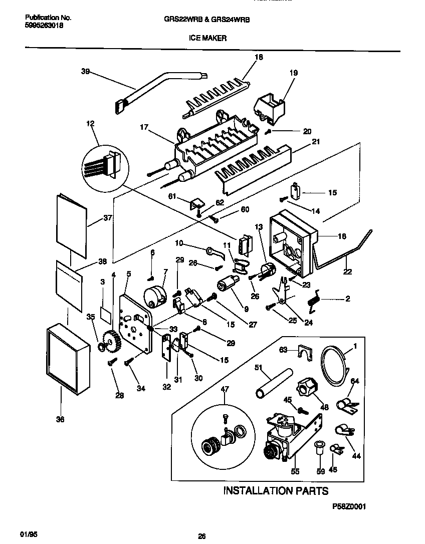 Gibson GRS22WRBD1 i.m. components & install. parts diagram