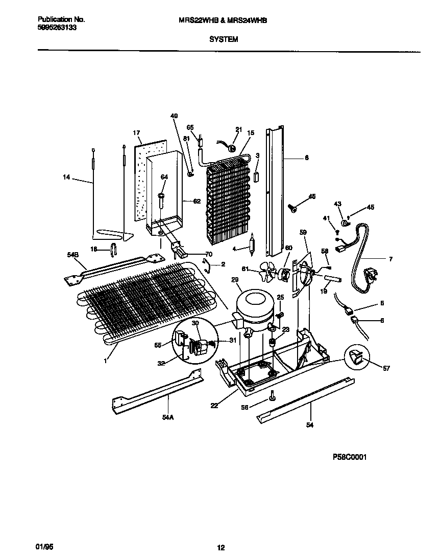 Frigidaire MRS24WHBW1 system diagram