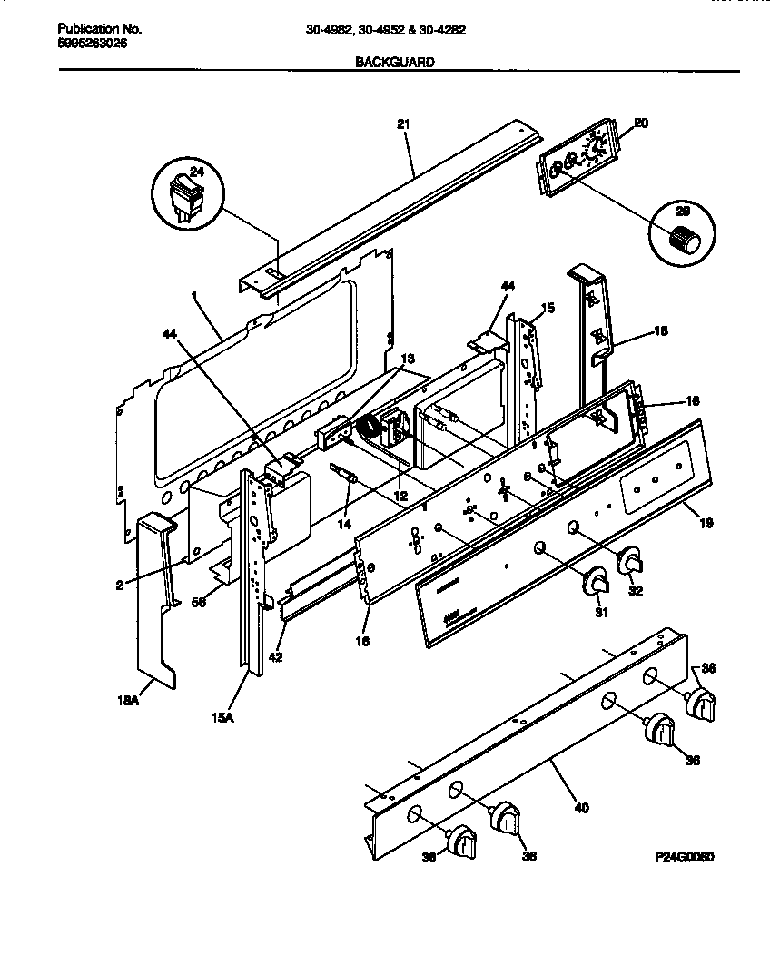 Tappan 30-4952-00-04 backguard diagram