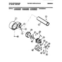 White-Westinghouse WDE336RBS1 motor, blower housing diagram