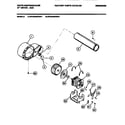 White-Westinghouse WDG546RBD1 motor, blower housing diagram