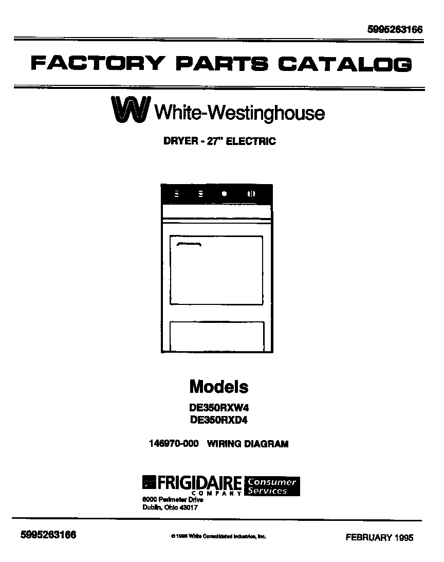 White-Westinghouse DE350RXD4 null diagram