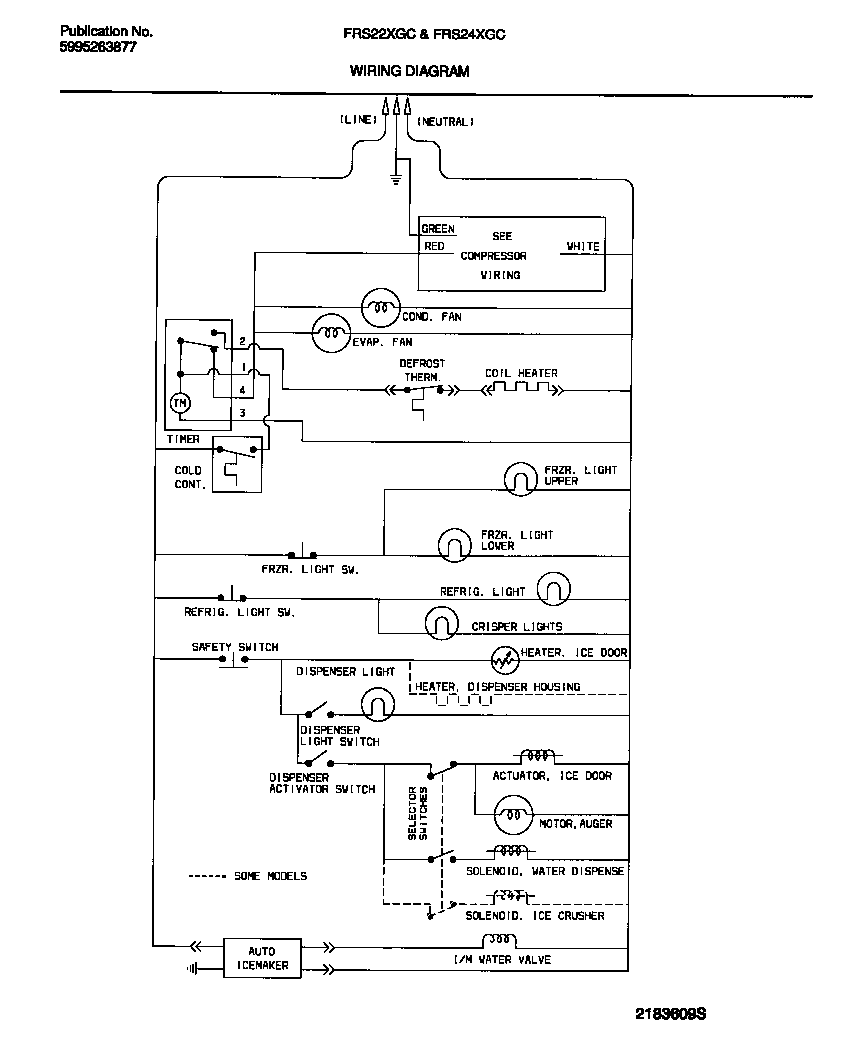 Frigidaire FRS24XGCW0 wiring diagram diagram