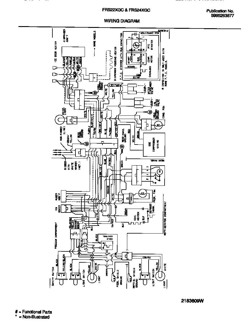 Frigidaire FRS24XGCW0 wiring diagram diagram