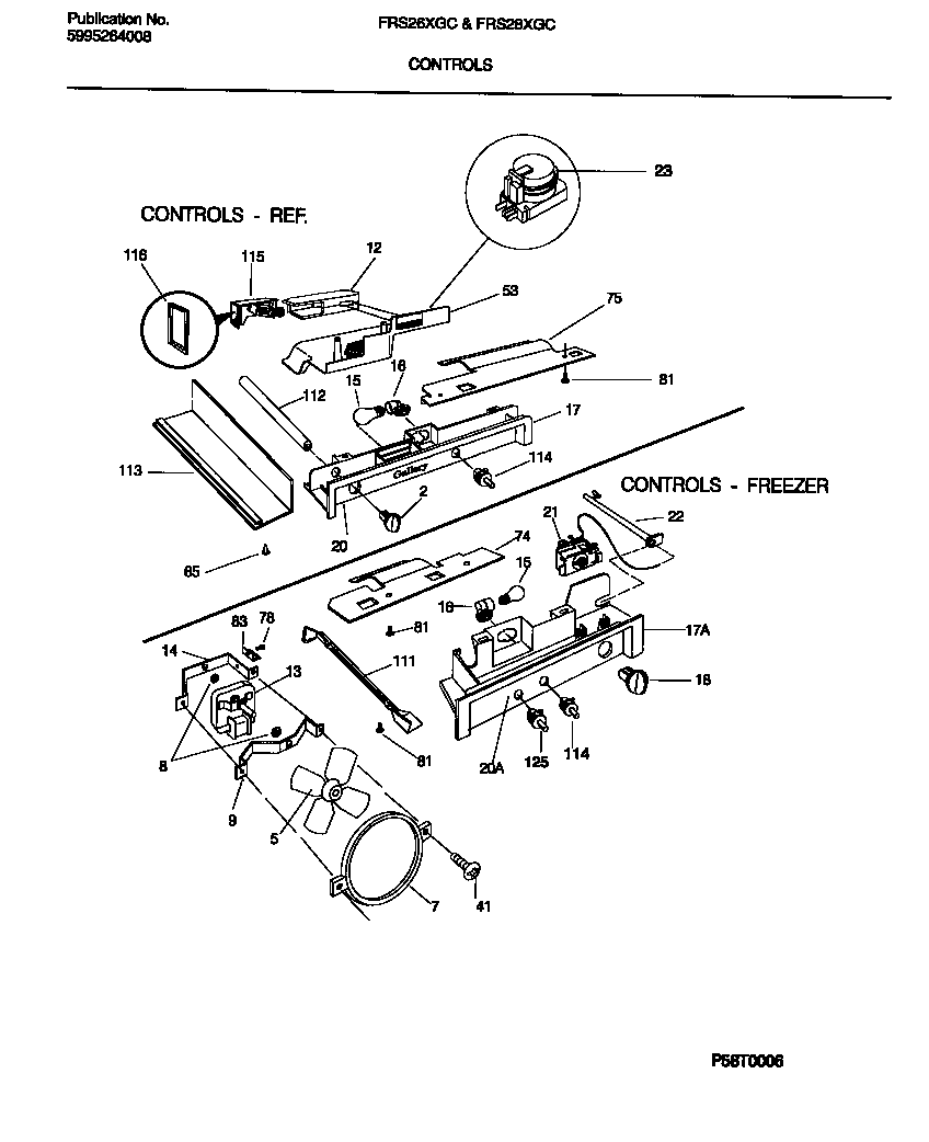 Frigidaire FRS28XGCW0 controls diagram