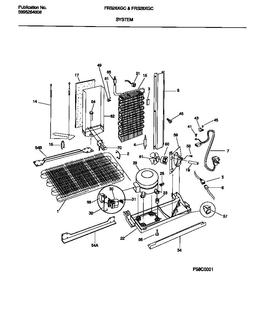 Frigidaire FRS28XGCW0 system diagram