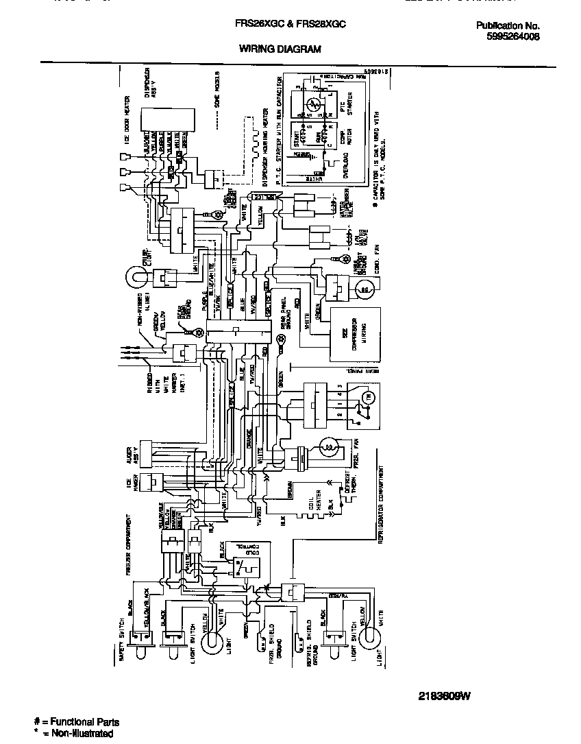 Frigidaire FRS28XGCW0 wiring diagram diagram