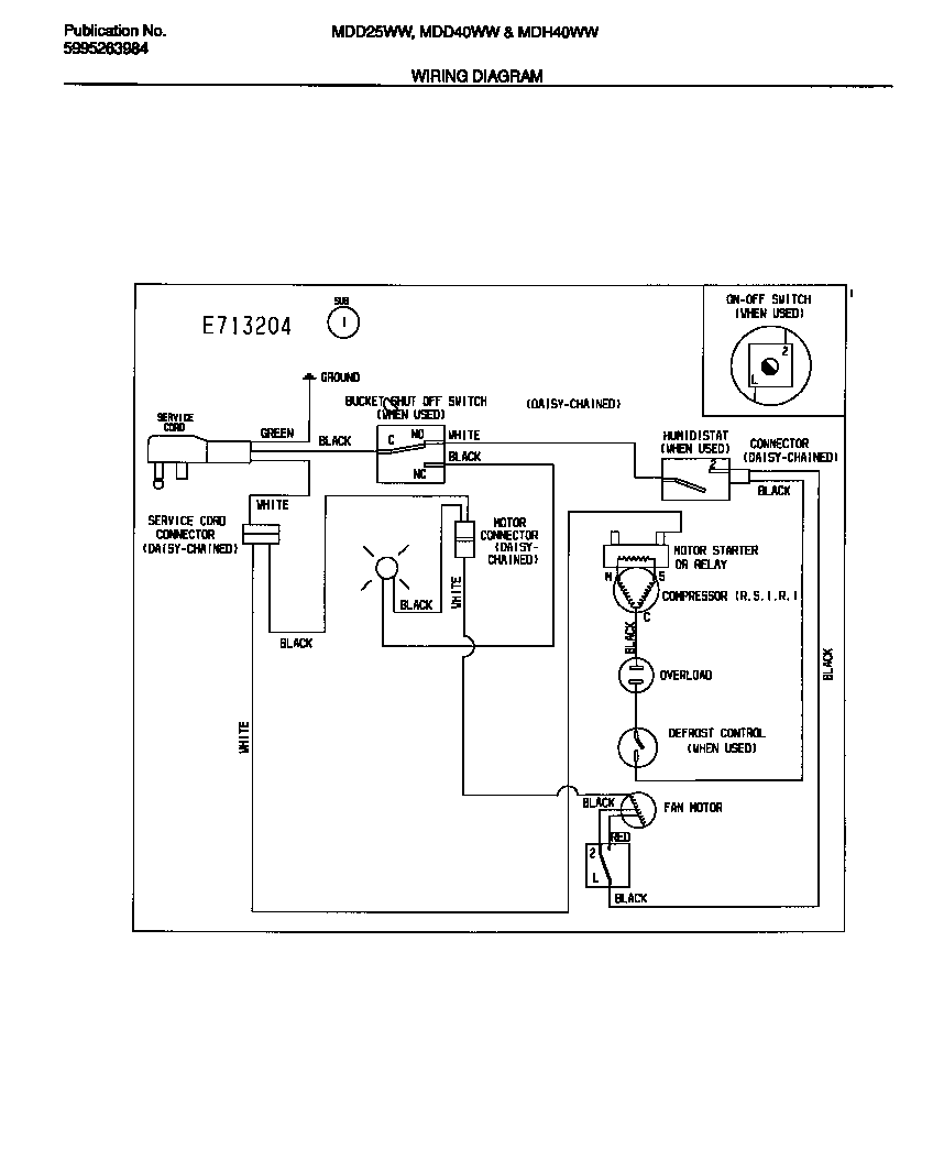 White-Westinghouse MDD40WW4 wiring diagram diagram