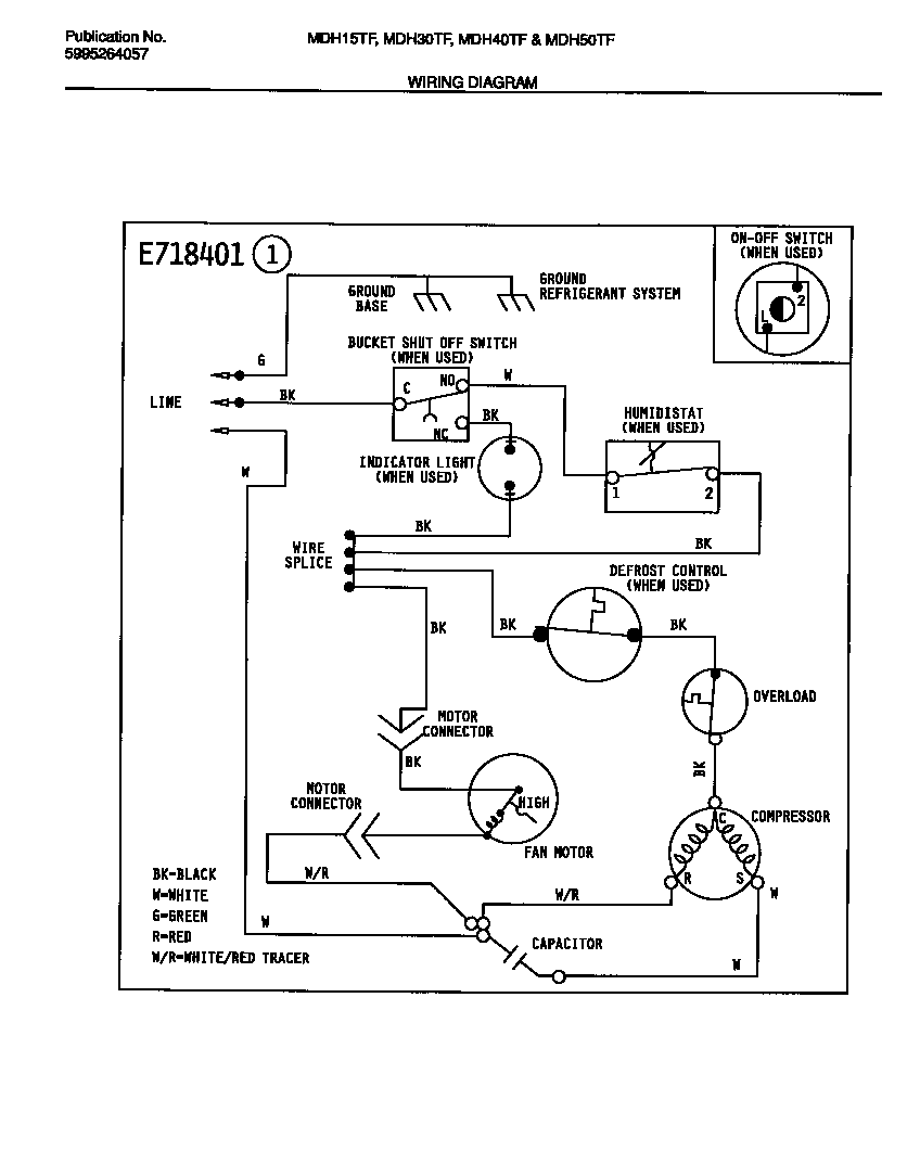 Frigidaire MDH15TF3 wiring diagram diagram