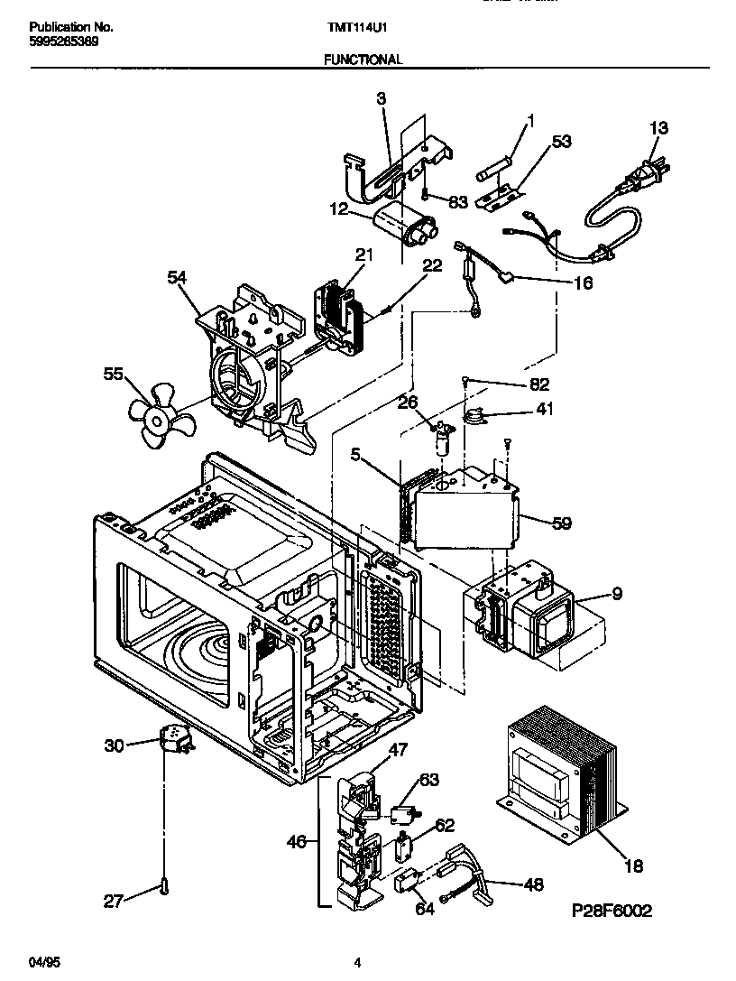 Tappan TMT114U1W0 functional diagram