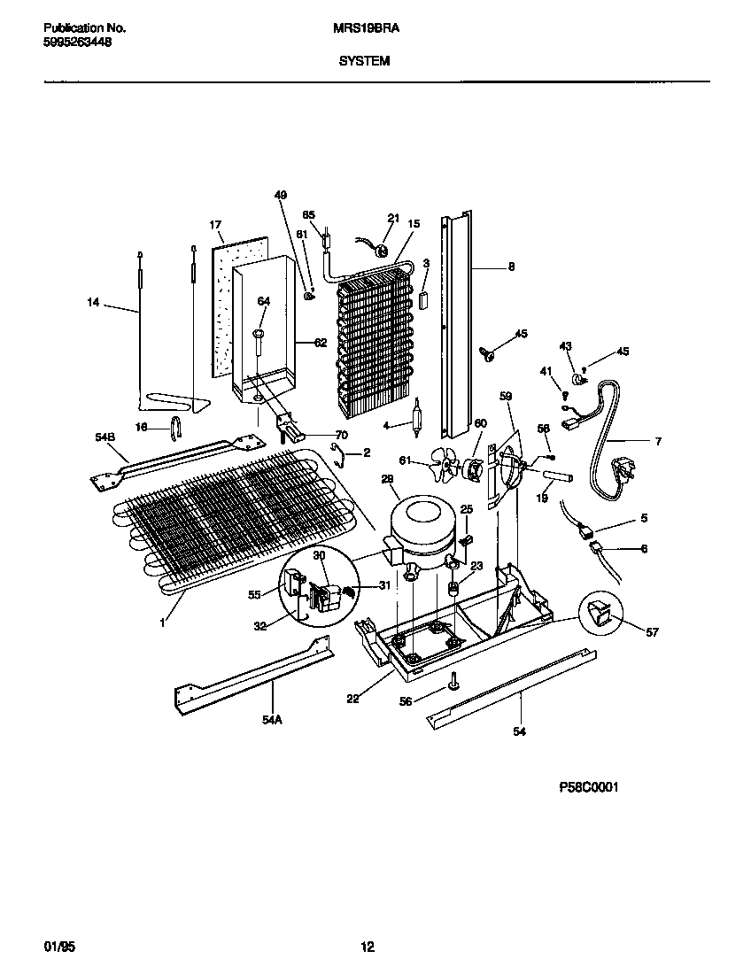 Universal/Multiflex (Frigidaire) MRS19BRAW2 system diagram