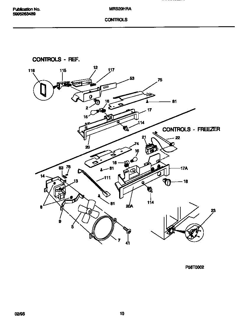 Universal/Multiflex (Frigidaire) MRS20HRAW4 controls diagram
