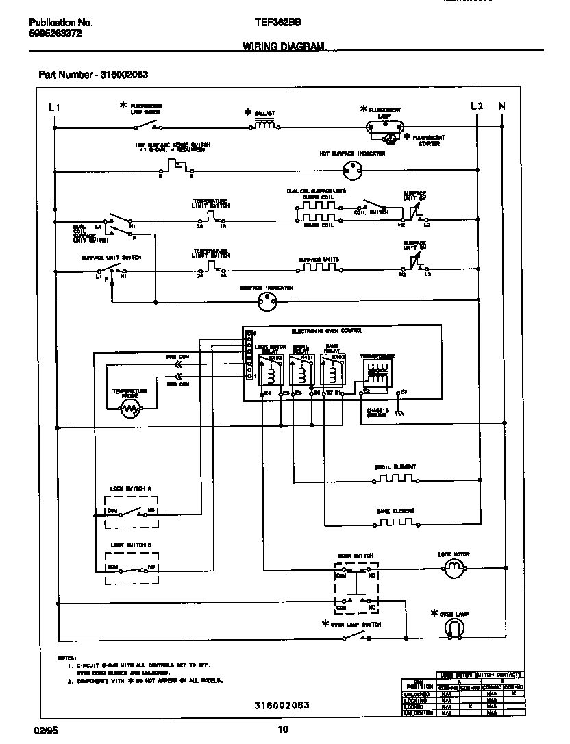 Tappan TEF362BBBA wiring diagram diagram