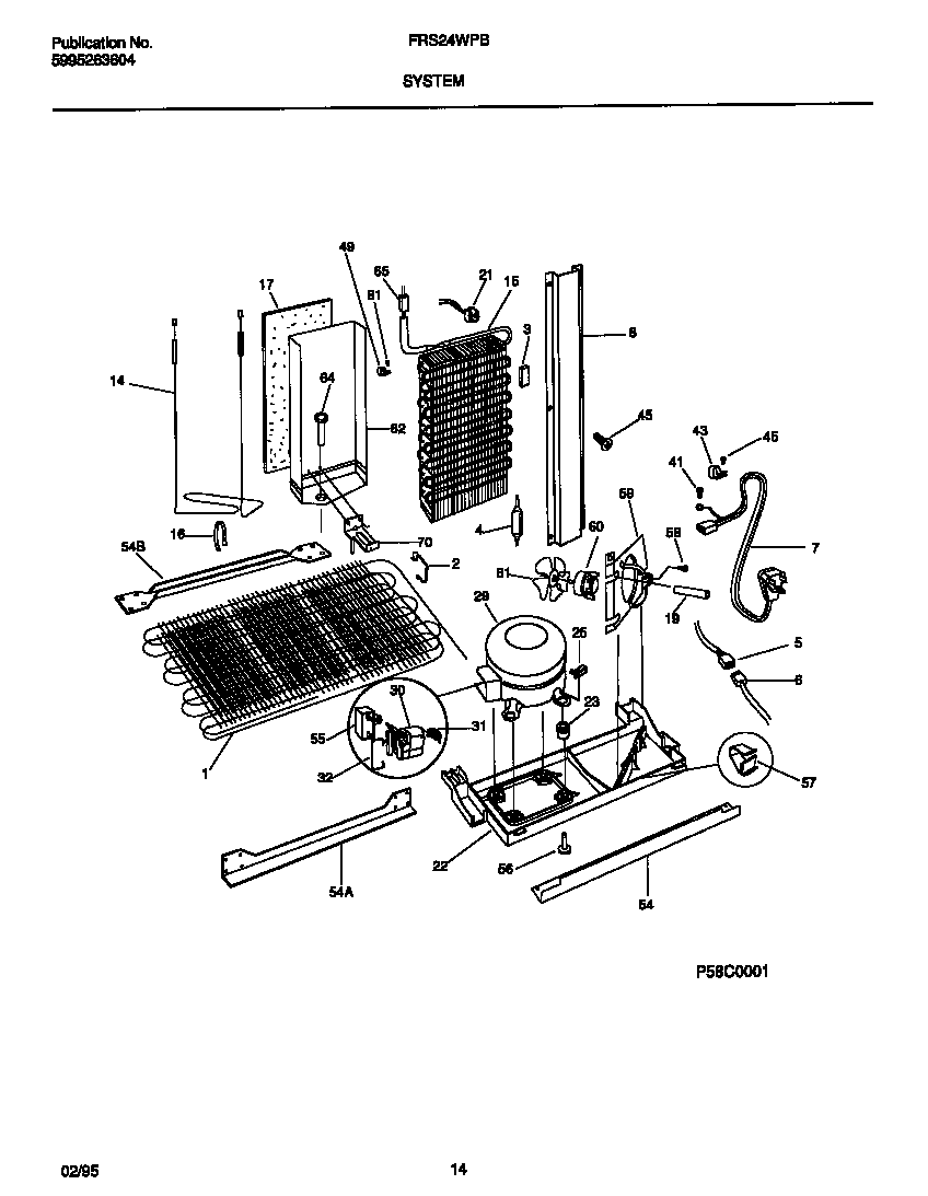 Frigidaire FRS24WPBW1 system diagram