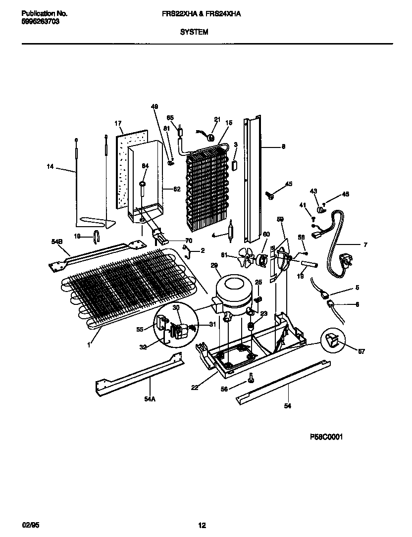 Frigidaire FRS22XHAB2 system diagram