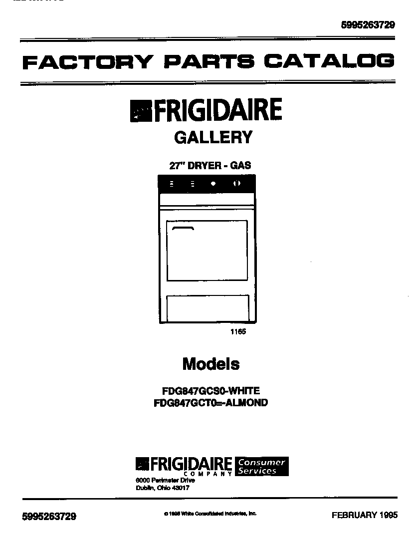 Frigidaire FDG847GCS0 null diagram