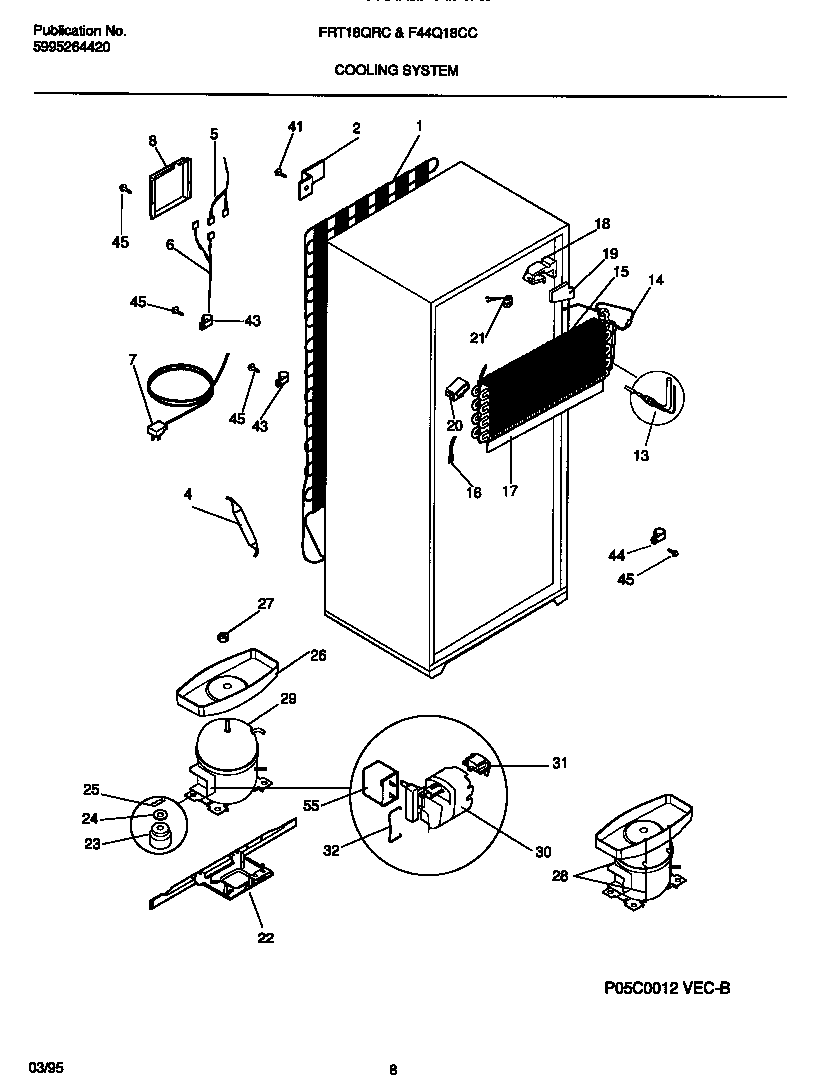 Frigidaire FRT18QRCW0 cooling system diagram