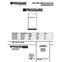 Frigidaire FRT21LRCW0 cover page diagram