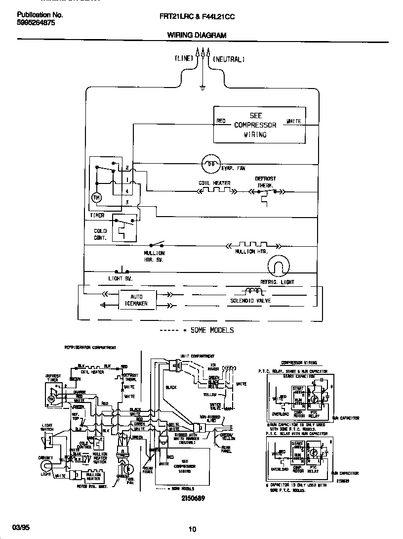 Frigidaire F44L21CCW0 wiring diagram diagram