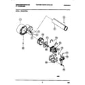 White-Westinghouse WDG547PBS1 motor, fan housing, exhaust duct diagram
