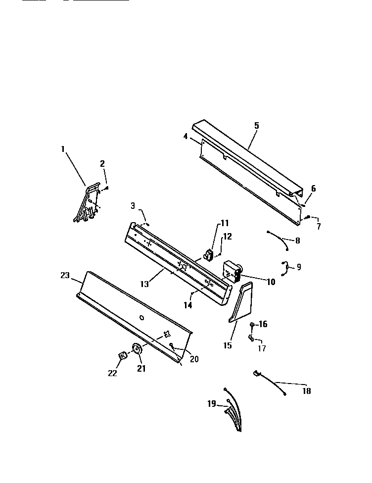 Kelvinator DGA500A1W console & controls diagram