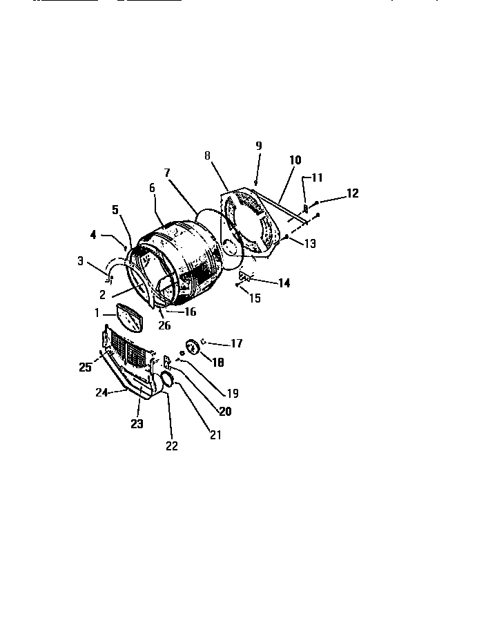 Kelvinator DGA500A1W drum diagram