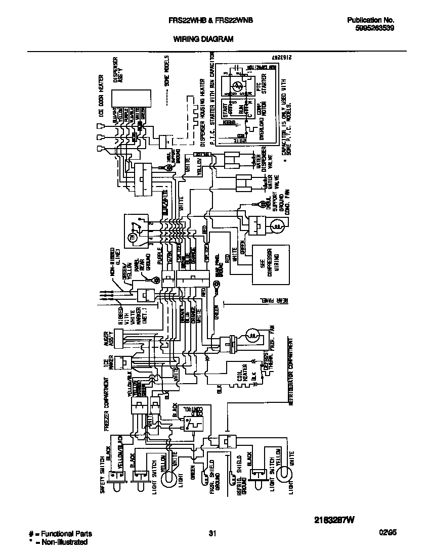Frigidaire FRS22WHBD1 wiring diagram diagram