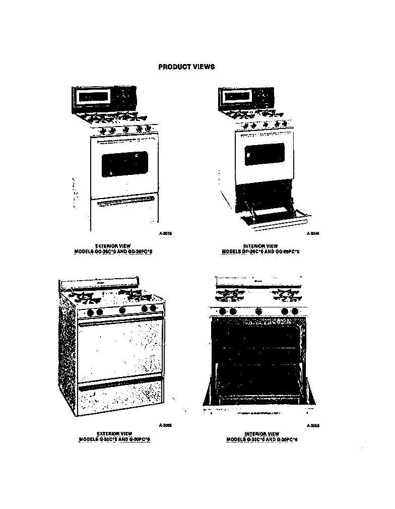 Frigidaire GG26PCL0 product views diagram