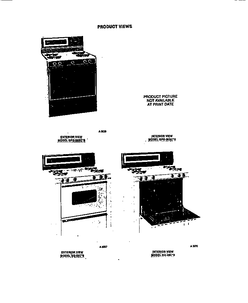 Frigidaire GG26PCL0 product views diagram