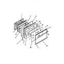 Frigidaire GG32PCW0 oven door, panels diagram