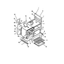 Frigidaire GG32PCW0 interior oven, panels, frame diagram