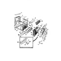 Frigidaire AHW1238D2 evaporator, condenser, base ("slider" model) diagram