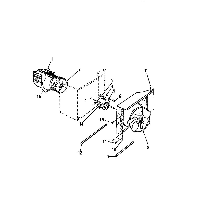 Frigidaire A6LECD2 shroud, scroll, blower motor ("dd" cabinet models) diagram