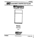 Frigidaire FPCE21TNH1 cover page diagram