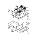 White-Westinghouse WEF322BADA top/drawer diagram