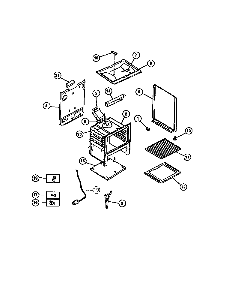 Tappan 32-1148-00-01 basic body diagram