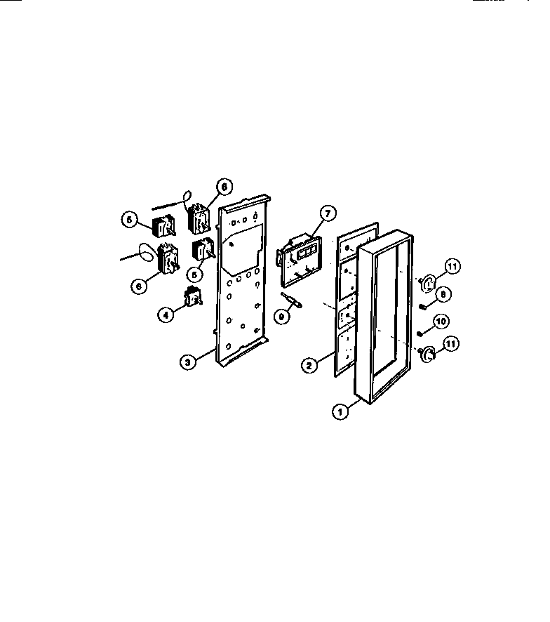 Tappan 73-7857-23-04 upper control panel diagram