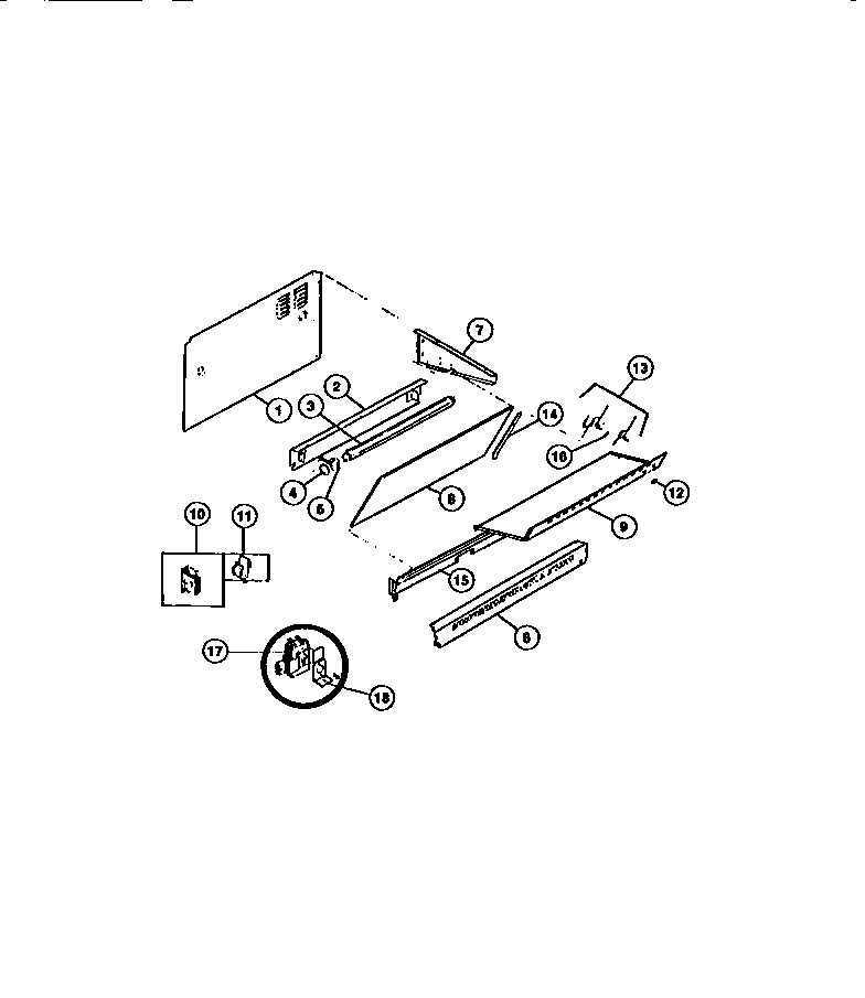 Tappan 73-7857-23-04 splasher parts diagram