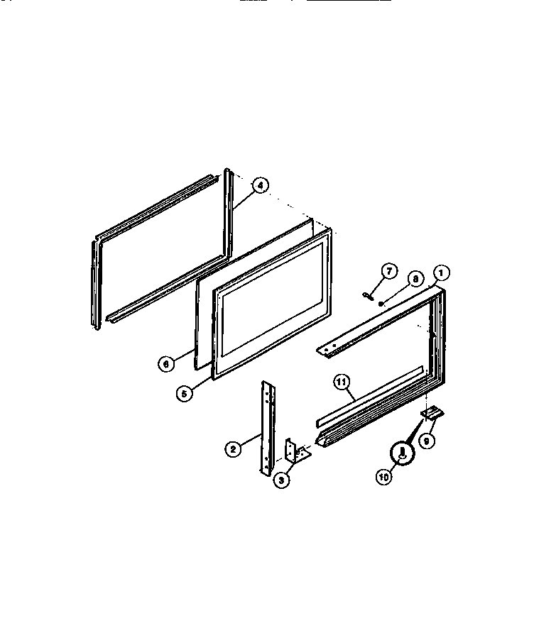 Tappan 73-7857-23-04 upper oven door diagram