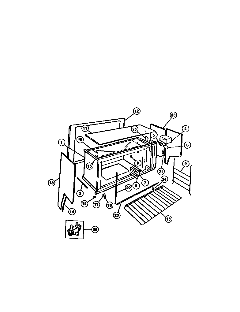 Tappan 73-7857-23-04 upper basic body diagram