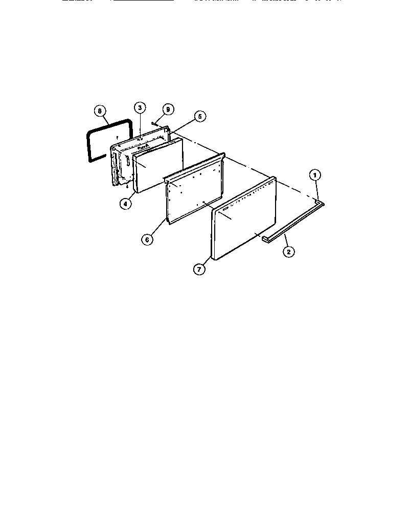 Tappan 32-1007-23-03 oven door diagram