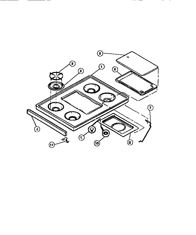 Tappan 36-3272-66-08 main top diagram