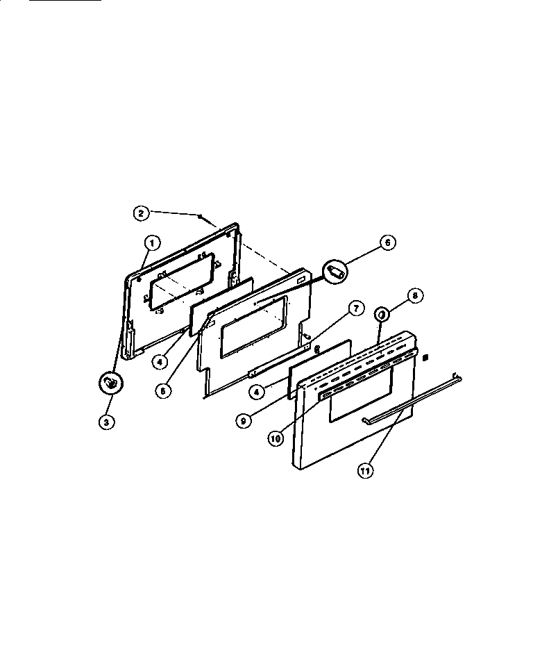 Tappan 36-3272-66-08 oven door diagram