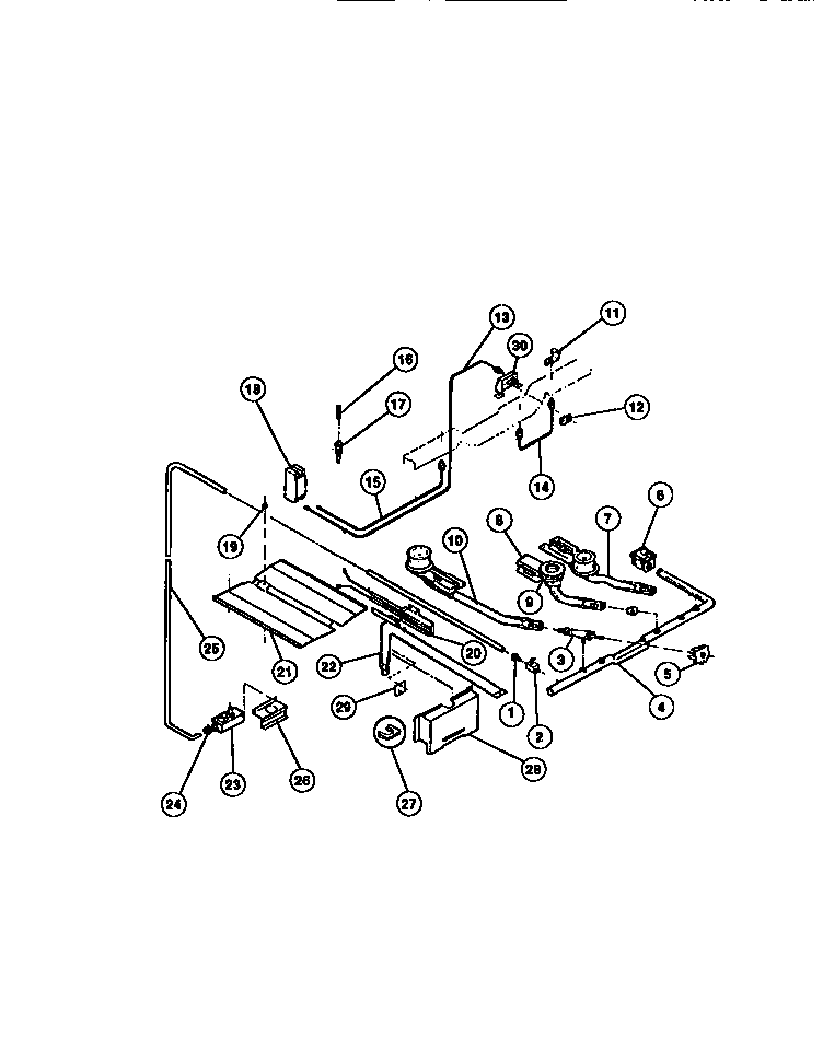 Tappan 36-3272-66-08 burners, manifold, gas control diagram