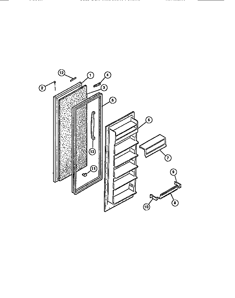 Gibson RS22F7DU1D refrigerator door diagram