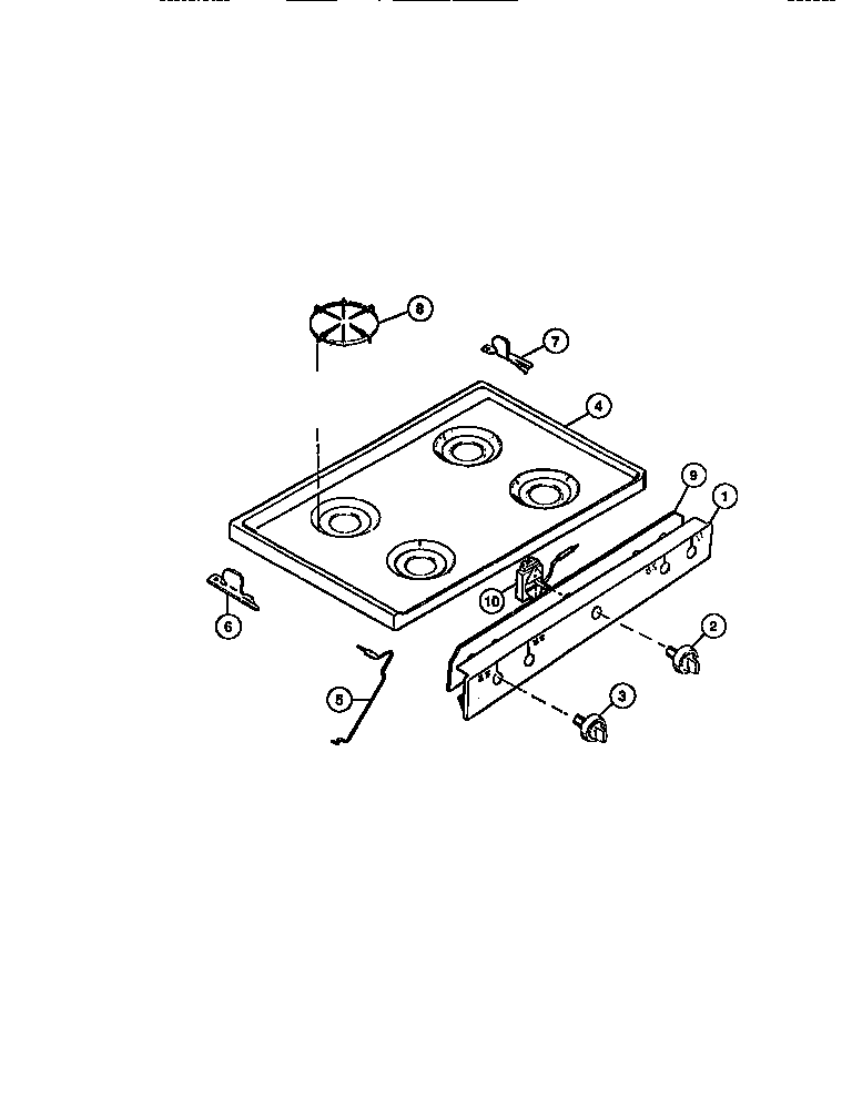 Gibson CGC3M6DXE cooktop diagram